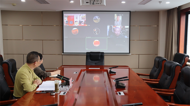 集團公司出席與上海向陽公益基金會、 供銷總社青島公司、國科凱信集團交流合作視頻會